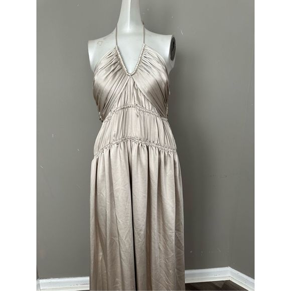 JONATHAN SIMKHAI Clementine Open Back Halter Gown - Picture 6 of 11